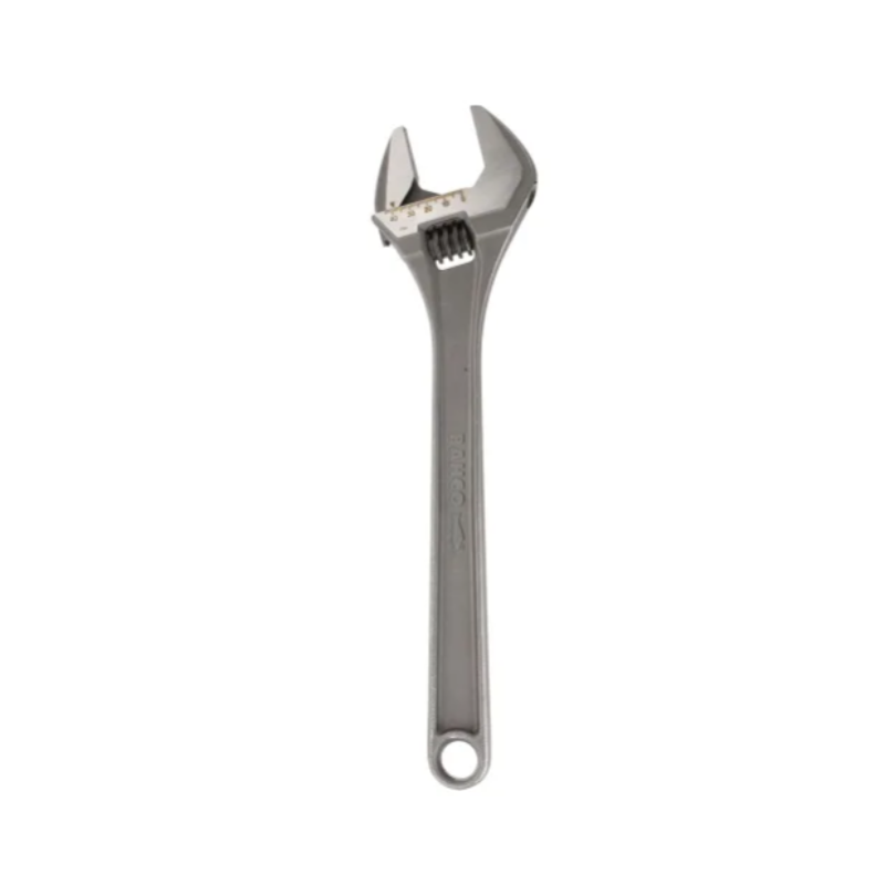 Bahco Adjustable Spanner, 380 mm Overall, 44mm Jaw Capacity, Metal Handle, 8074