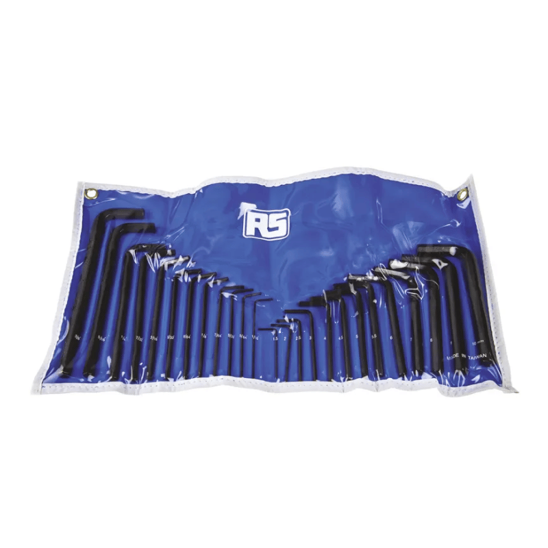 RS PRO 25 piece L Shape Imperial, Metric Hex Key Set, 1.5 → 10 mm, 1/16 → 3/8in, 537-827