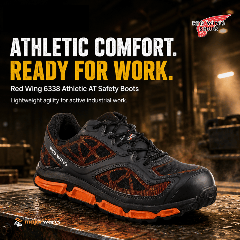Red Wing 6338 Lightweight Safety Shoe | Aluminium Toe Work Boots for Industrial, Warehouse & Site Work