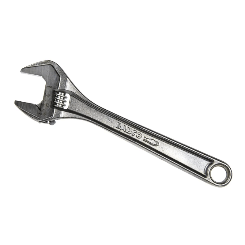 Bahco Adjustable Spanner, 255 mm Overall, 30mm Jaw Capacity, Metal Handle, 8072 C