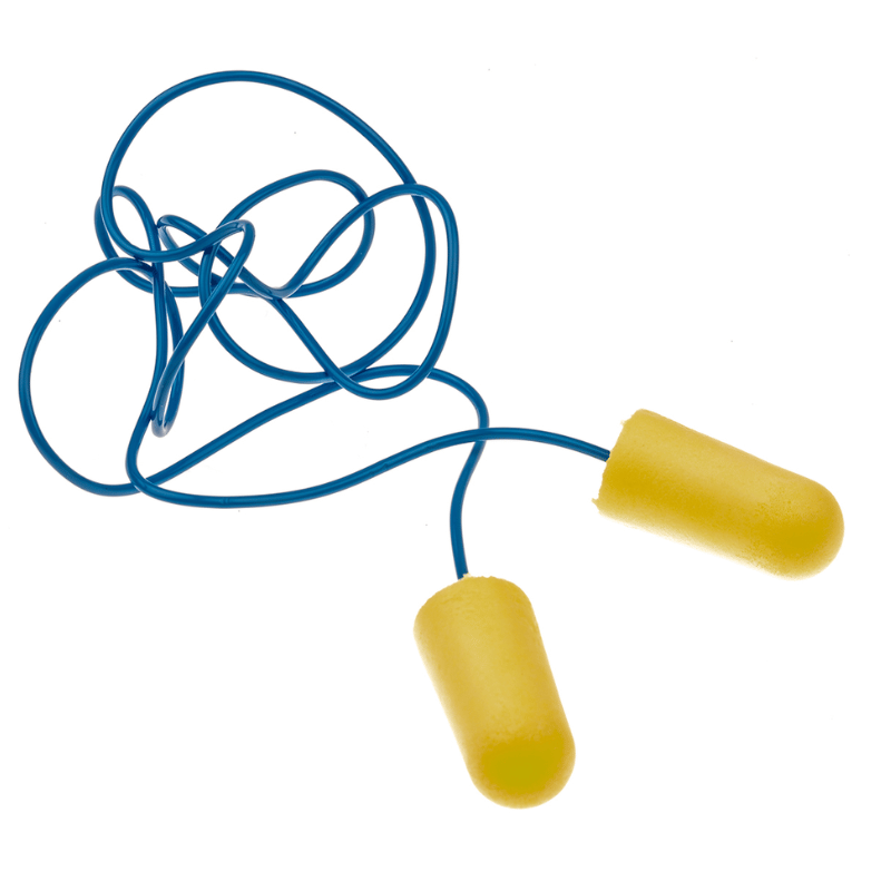 3M E.A.R Soft Yellow Neons Series Blue, Yellow Disposable Corded Ear Plugs, 34dB Rated, 200 Pairs, ES-01-005