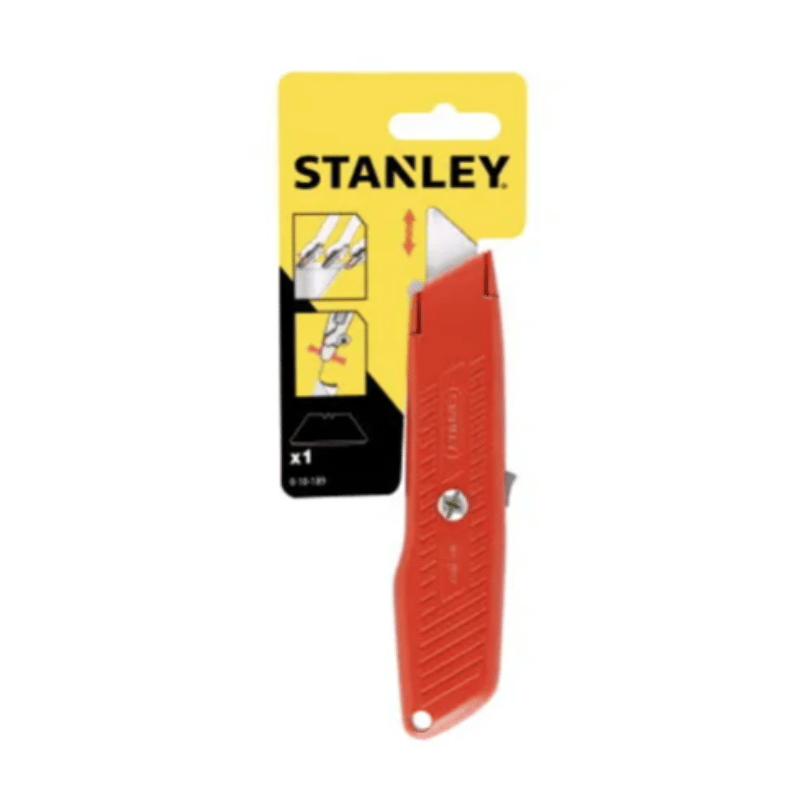 Stanley Safety Knife with Straight Blade, Retractable, 0-10-189