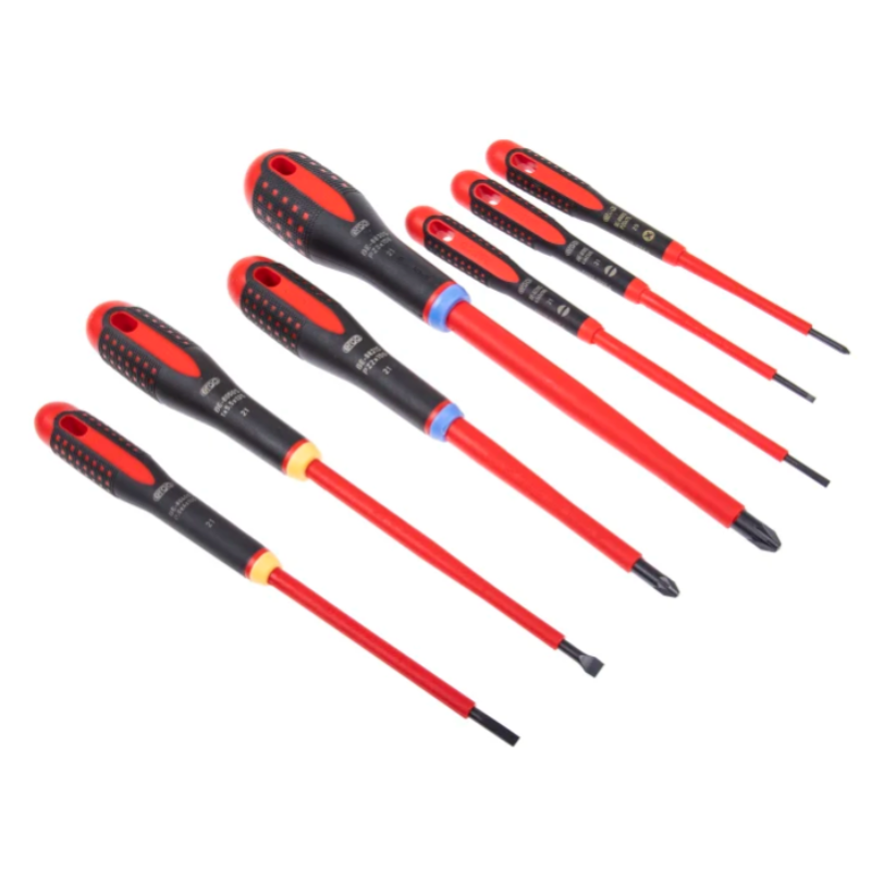 Bahco Pozidriv; Slotted Insulated Screwdriver Set, 7-Piece,  BE-9888S