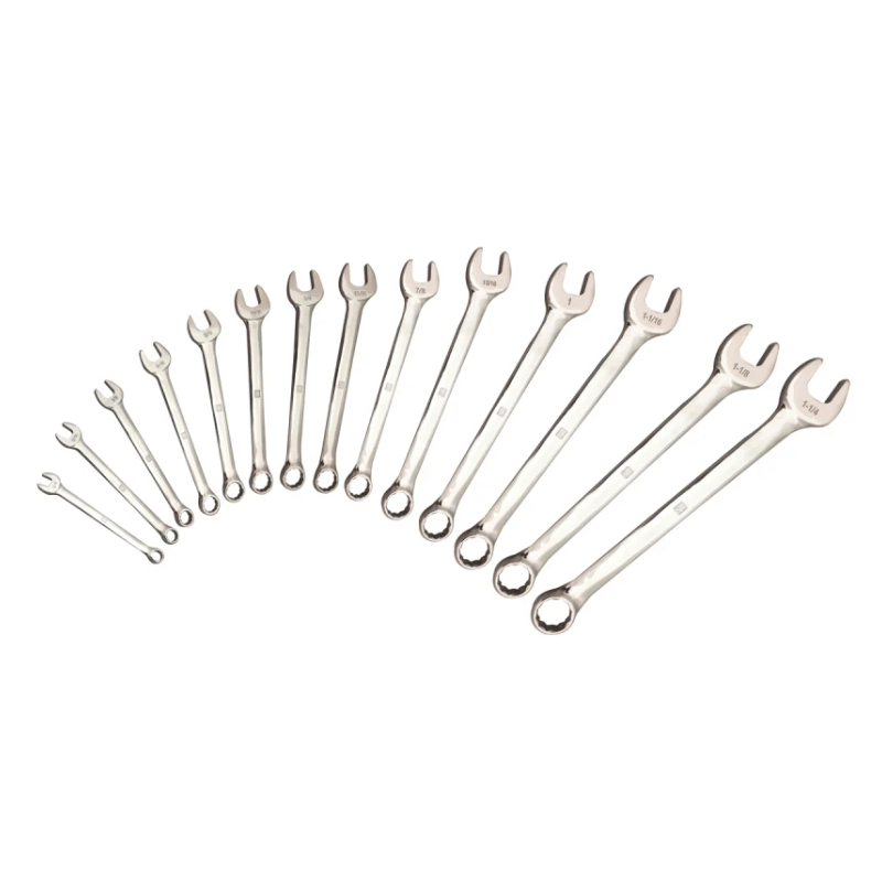RS PRO 14-Piece Spanner Set, 3/8 → 1.1/4 in, Chrome Vanadium Steel, 487-078