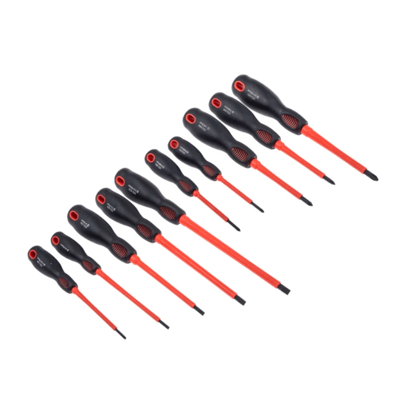 RS PRO Phillips; Pozidriv; Slotted Insulated Screwdriver Set, 10-Piece, 253-015